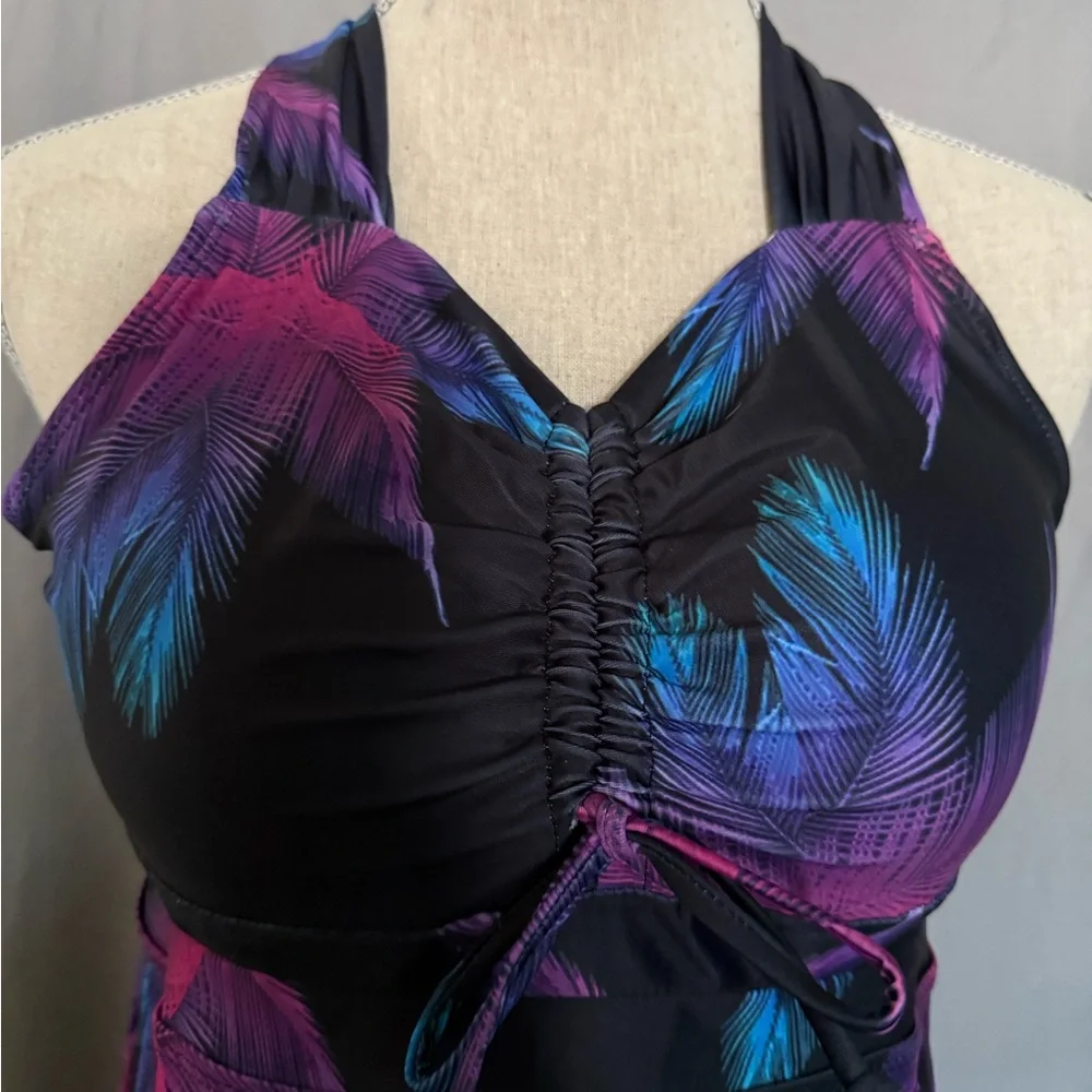 NWOT Unlisted Black and Purple Swim Sarong - Picture 2 of 5